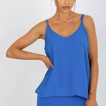 Elegant V-Neck Adjustable Tank by Top Och Bella