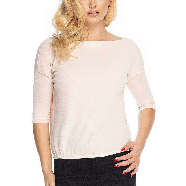 Elegant V-Neck Back Crepe Blouse