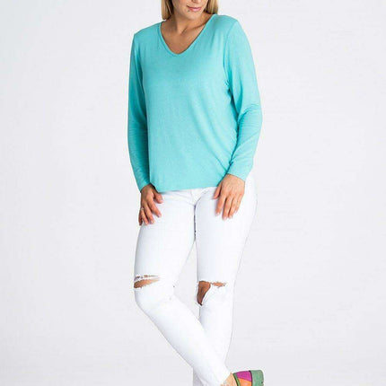 Elegant V-Neck Long Sleeve Top