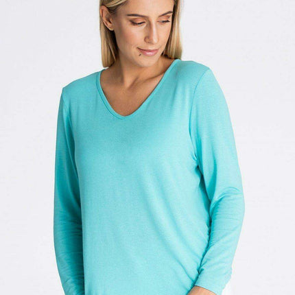 Elegant V-Neck Long Sleeve Top