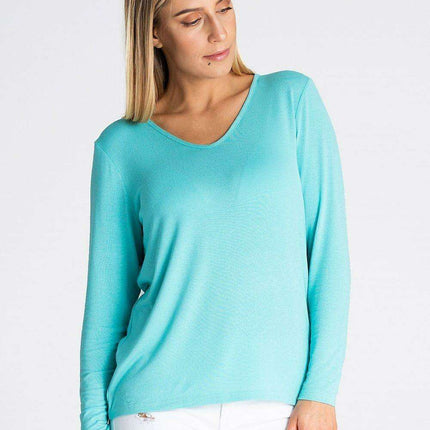 Elegant V-Neck Long Sleeve Top