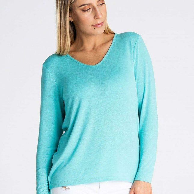 Elegant V-Neck Long Sleeve Top