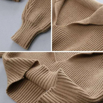 Elegant V-Neck Sweater and Camisole Ensemble - Fall/Winter 2023 Collection - Très Elite