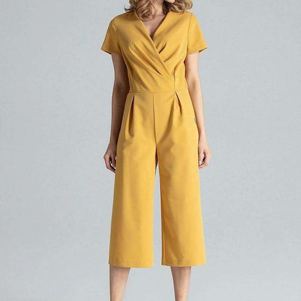 Elegant V-Neck Wide-Leg Jumpsuit for Effortless Style - Très Elite