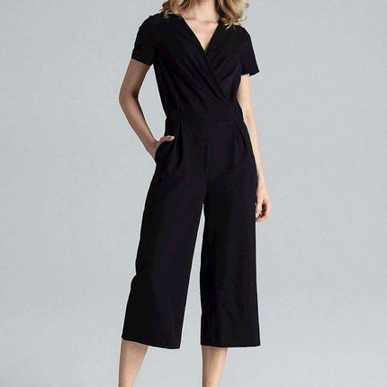 Elegant V-Neck Wide-Leg Jumpsuit for Effortless Style - Très Elite