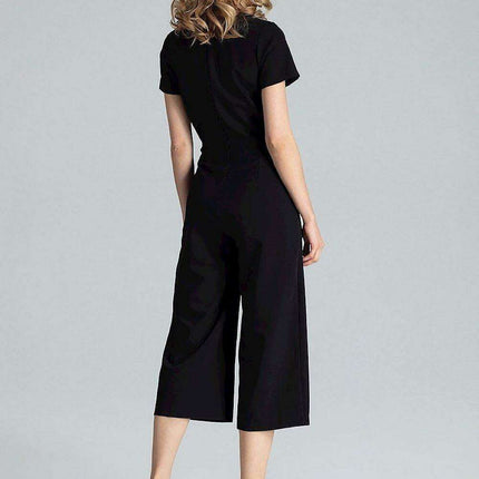 Elegant V-Neck Wide-Leg Jumpsuit for Effortless Style - Très Elite
