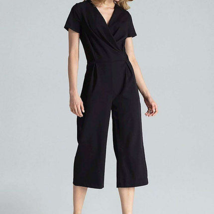 Elegant V-Neck Wide-Leg Jumpsuit for Effortless Style - Très Elite