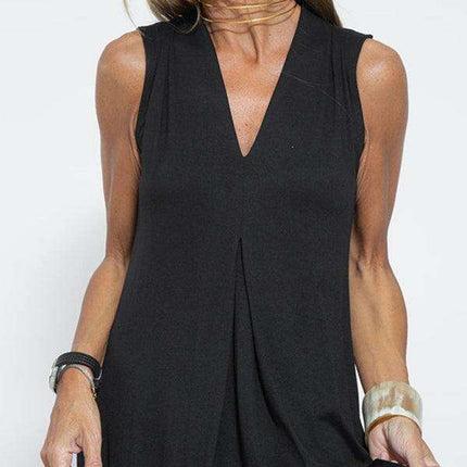 Elegant V-neck Pullover Dress - A Timeless Wardrobe Essential - Très Elite