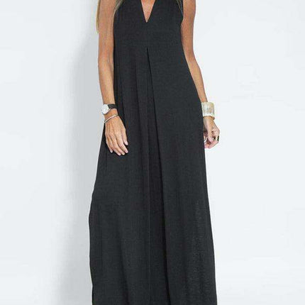 Elegant V-neck Pullover Dress - A Timeless Wardrobe Essential