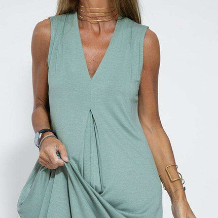 Elegant V-neck Pullover Dress - A Timeless Wardrobe Essential