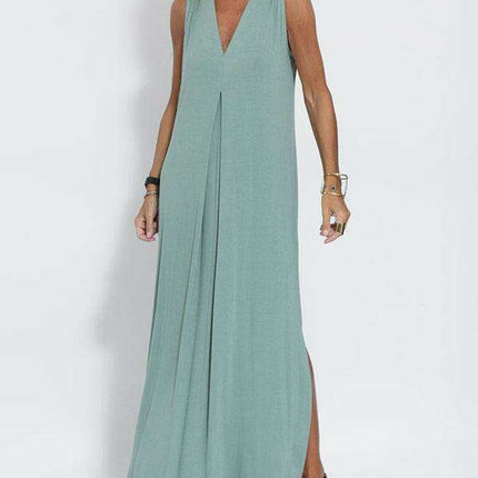 Elegant V-neck Pullover Dress - A Timeless Wardrobe Essential - Très Elite