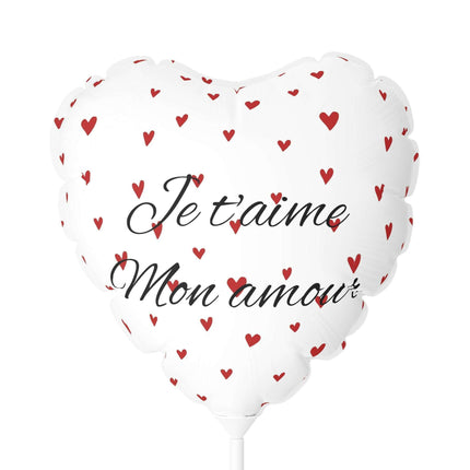 Elegant Valentine Red Heart Matte Balloon Duo - 11" Round & Heart Shape Collection - Très Elite
