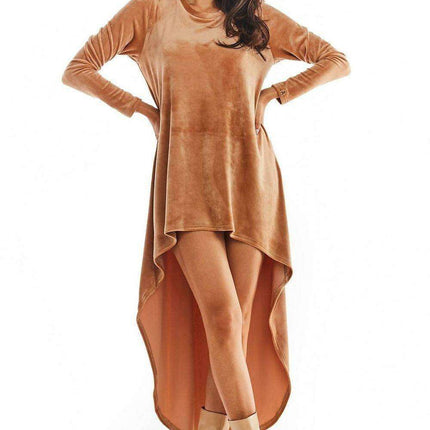 Elegant Velour Evening Gown - Très Elite