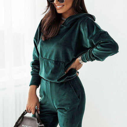 Elegant Velour Loungewear Set for Relaxation and Comfort - Très Elite