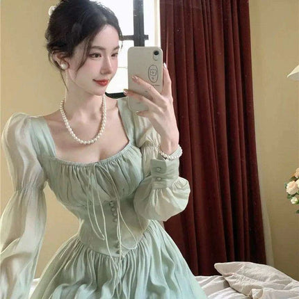 Elegant Vintage A-Line Midi Dress for Women - Essential Summer Party Attire - Très Elite