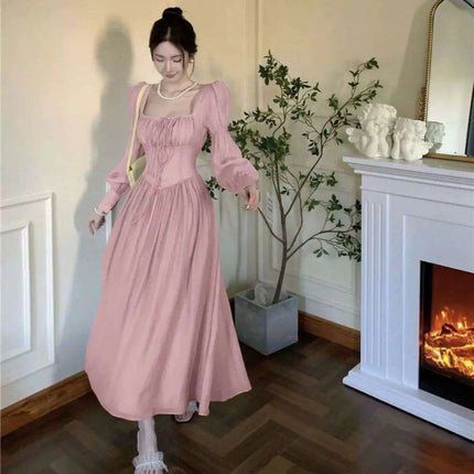 Elegant Vintage A-Line Midi Dress for Women - Essential Summer Party Attire - Très Elite