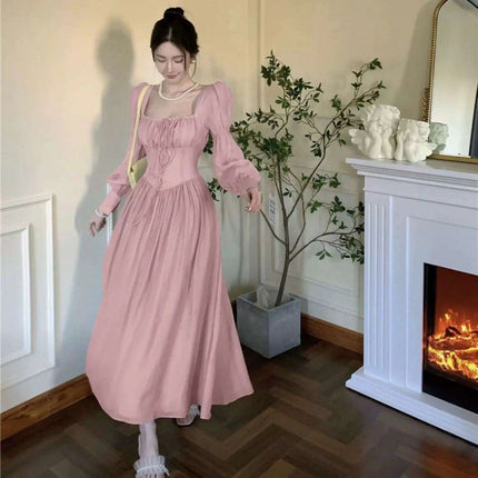 Elegant Vintage A-Line Midi Dress for Women - Essential Summer Party Attire - Très Elite