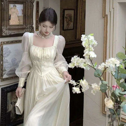 Elegant Vintage A-Line Midi Dress for Women - Essential Summer Party Attire - Très Elite