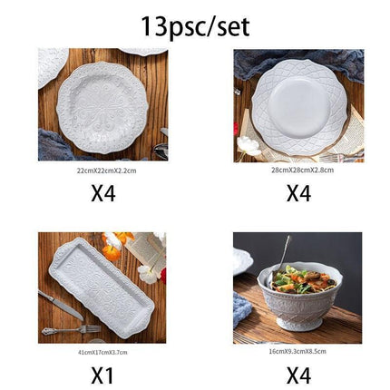 Elegant Vintage Ceramic Dinner Plates: Elevate Your Dining with Timeless European Style - Très Elite