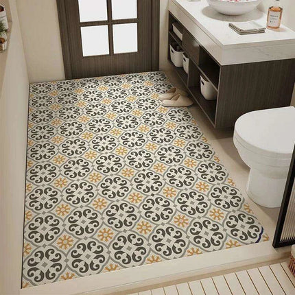 Elegant Vintage Diatomaceous Earth Bath Mat - Quick-Dry & Non-Slip Absorbent Rug - Très Elite