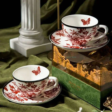 Elegant Vintage French Rose Tea Cup and Saucer Set for Memorable Gatherings - Très Elite