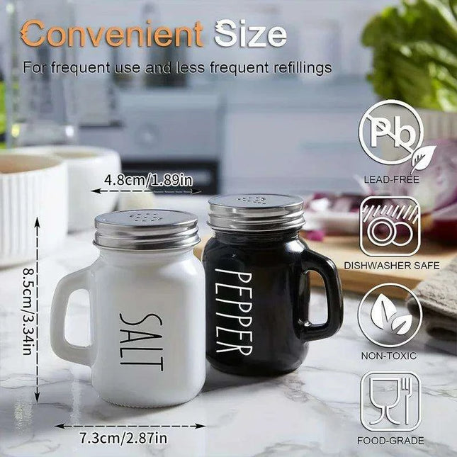 Elegant Vintage Glass Salt and Pepper Shaker Duo - 4.4oz Charm for Your Table