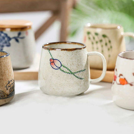 Elegant Vintage Japanese Porcelain Coffee Cup Set with Spoon & Lid - 380ml Perfect for Gifting - Très Elite