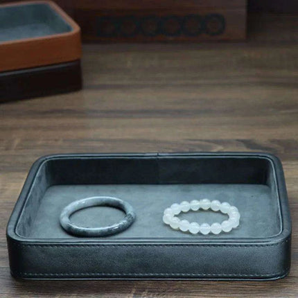 Elegant Vintage Leather Jewelry Organizer - European Style Storage Solution - Très Elite