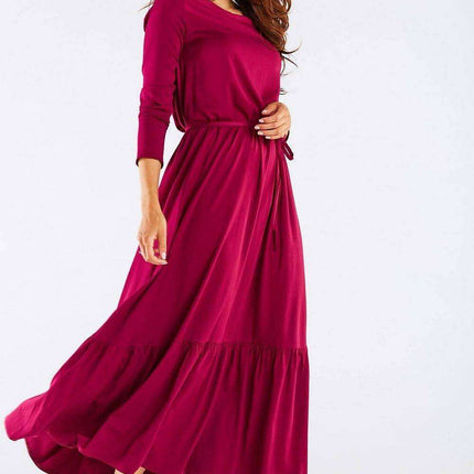 Elegant Viscose Kimono-Style Maxi Dress - Très Elite