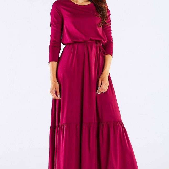 Elegant Viscose Kimono-Style Maxi Dress - Très Elite