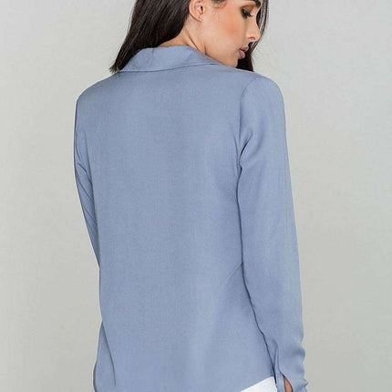 Elegant Viscose Long Sleeve Shirt with Stylish Press Studs by Figl - Très Elite