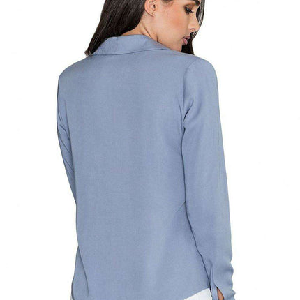 Elegant Viscose Long Sleeve Shirt with Stylish Press Studs by Figl - Très Elite