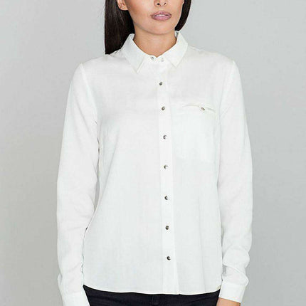 Elegant Viscose Long Sleeve Shirt with Stylish Press Studs by Figl - Très Elite