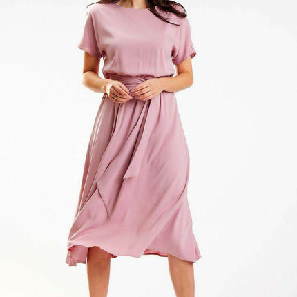 Elegant Viscose Midi Kimono Dress for Work and Play - Très Elite