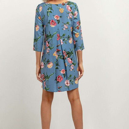 Elegant Viscose Patterned Midi Dress - Très Elite