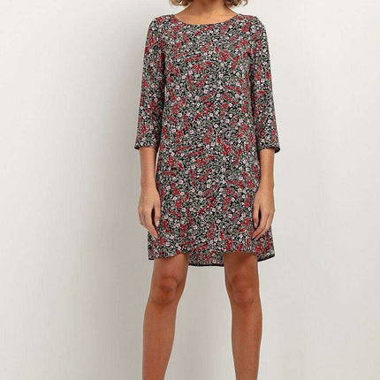 Elegant Viscose Patterned Midi Dress - Très Elite
