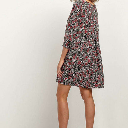 Elegant Viscose Patterned Midi Dress - Très Elite