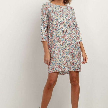 Elegant Viscose Patterned Midi Dress - Très Elite