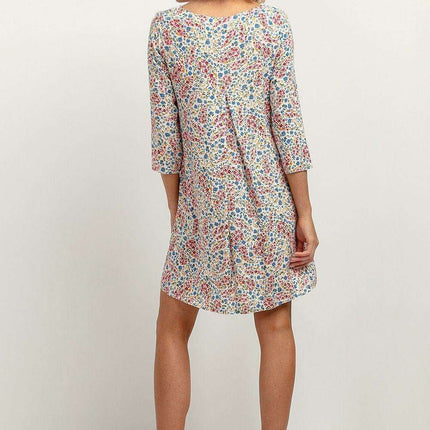 Elegant Viscose Patterned Midi Dress - Très Elite