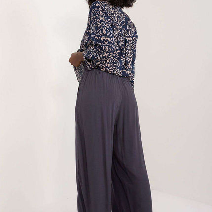 Elegant Viscose Wide-Leg Trousers for Contemporary Women - Très Elite