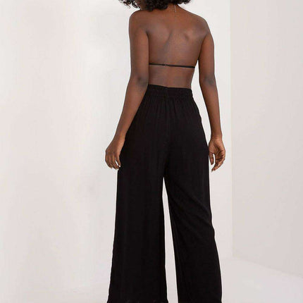 Elegant Viscose Wide-Leg Trousers for Contemporary Women - Très Elite