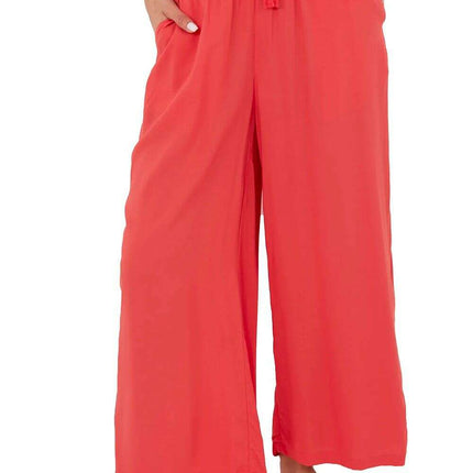 Elegant Viscose Wide-Leg Trousers for Contemporary Women
