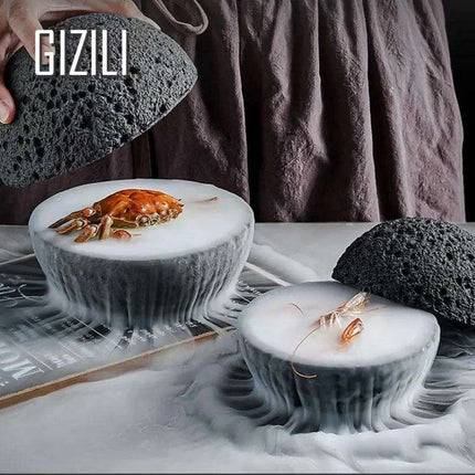 Elegant Volcano Stone-Inspired Melamine Bowl Set for Exceptional Dining