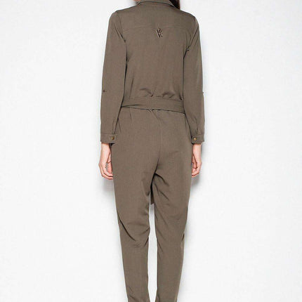 Elegant Waist-Tie Long-Sleeve Jumpsuit for All Occasions - Très Elite
