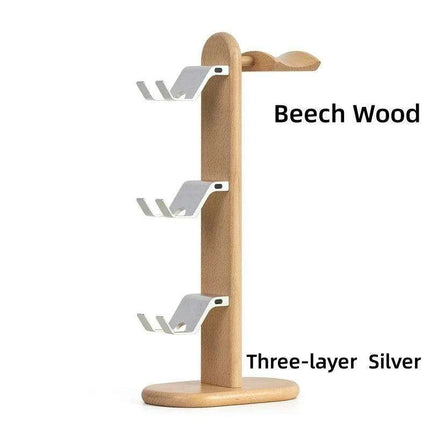 Elegant Walnut Gaming Controller Dock with Headphone Holder- Très Elite- Très Elite