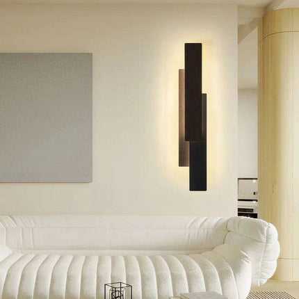 Elegant Walnut Wood Remote-Controlled Wall Sconce for Modern Home Illumination- Très Elite- Très Elite