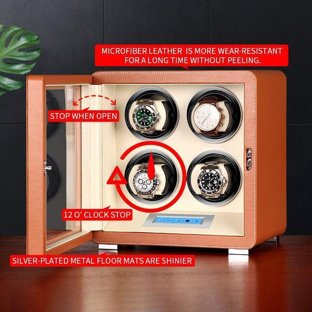 Elegant Watch Winder Storage Box by Botanica for Automatic Timepieces