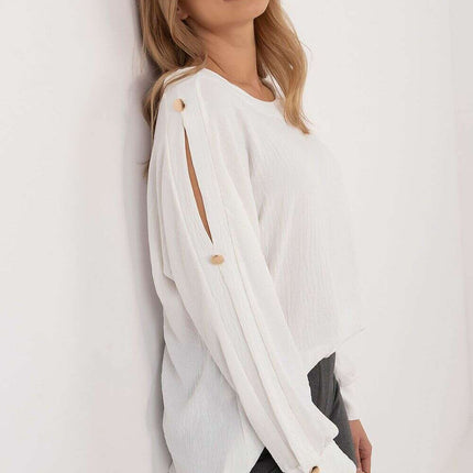 Elegant White Blouse 203339 For Work And Everyday Wear - Très Elite