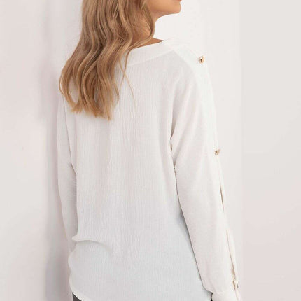 Elegant White Blouse 203339 For Work And Everyday Wear - Très Elite
