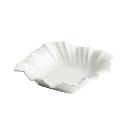 Elegant White Ceramic Serving Bowl for Exquisite Fruit and Vegetable Display - Très Elite
